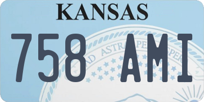 KS license plate 758AMI