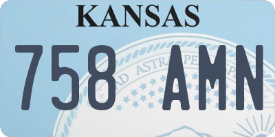 KS license plate 758AMN
