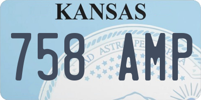 KS license plate 758AMP