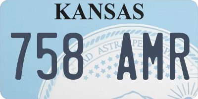 KS license plate 758AMR