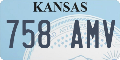 KS license plate 758AMV