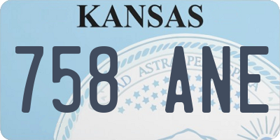 KS license plate 758ANE