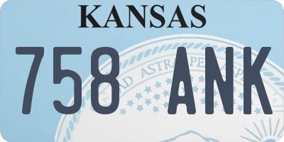KS license plate 758ANK