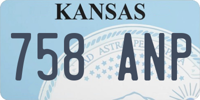 KS license plate 758ANP