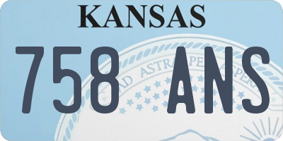 KS license plate 758ANS