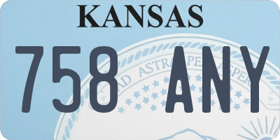 KS license plate 758ANY