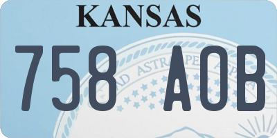 KS license plate 758AOB
