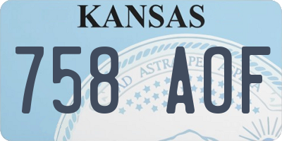 KS license plate 758AOF