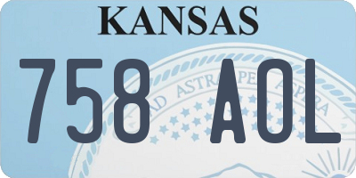 KS license plate 758AOL