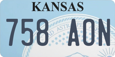 KS license plate 758AON