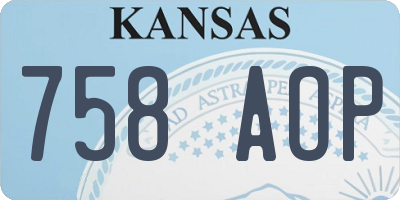 KS license plate 758AOP