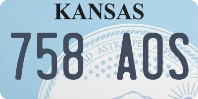 KS license plate 758AOS