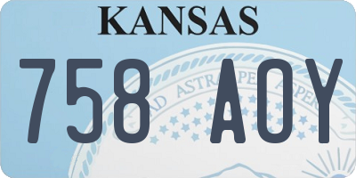 KS license plate 758AOY