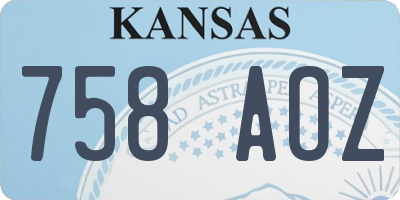 KS license plate 758AOZ