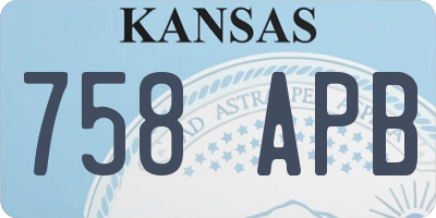 KS license plate 758APB