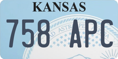 KS license plate 758APC