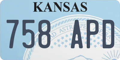 KS license plate 758APD