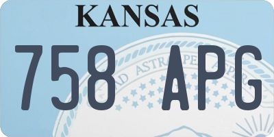 KS license plate 758APG