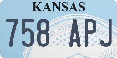 KS license plate 758APJ