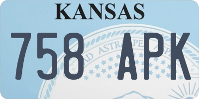 KS license plate 758APK
