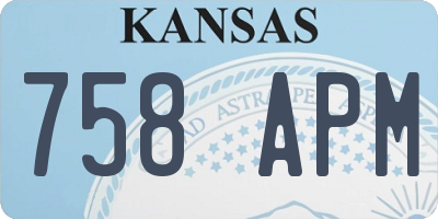 KS license plate 758APM