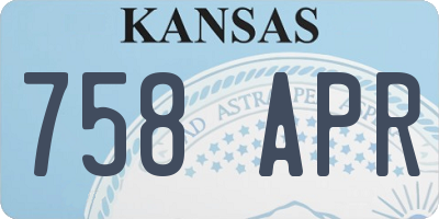 KS license plate 758APR
