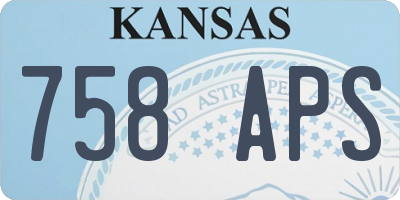 KS license plate 758APS
