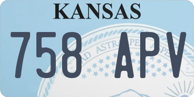 KS license plate 758APV