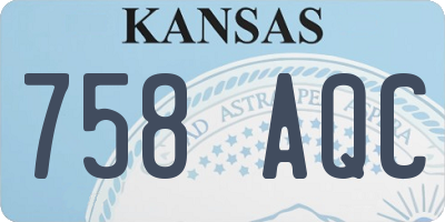 KS license plate 758AQC