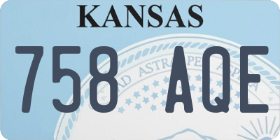 KS license plate 758AQE