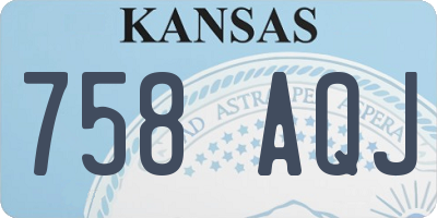 KS license plate 758AQJ