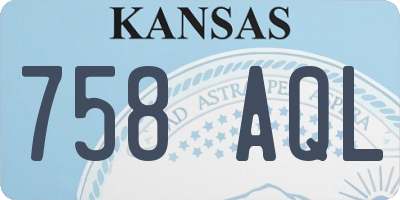 KS license plate 758AQL