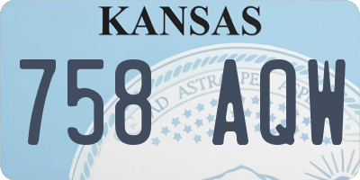 KS license plate 758AQW