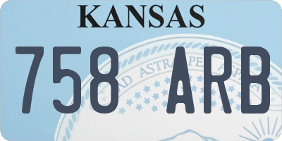 KS license plate 758ARB