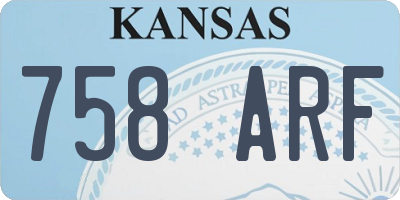 KS license plate 758ARF
