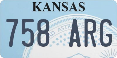KS license plate 758ARG