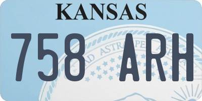 KS license plate 758ARH