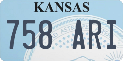 KS license plate 758ARI