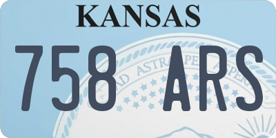 KS license plate 758ARS