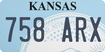 KS license plate 758ARX