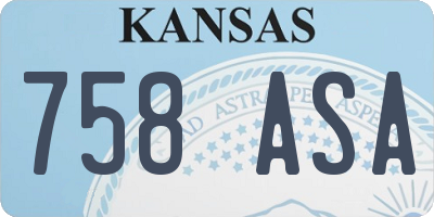 KS license plate 758ASA