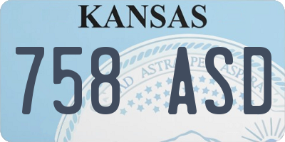 KS license plate 758ASD