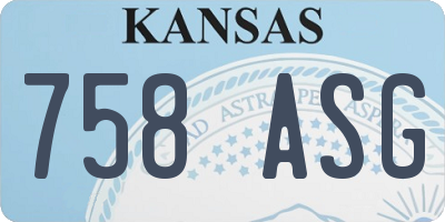 KS license plate 758ASG