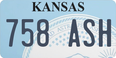 KS license plate 758ASH