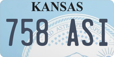 KS license plate 758ASI