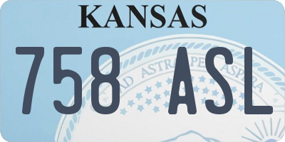 KS license plate 758ASL