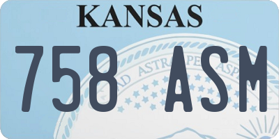 KS license plate 758ASM