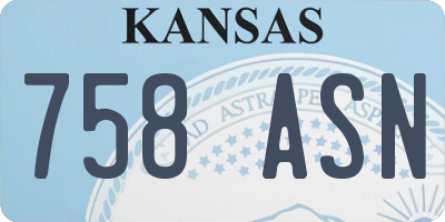 KS license plate 758ASN