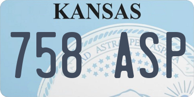 KS license plate 758ASP
