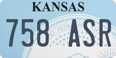 KS license plate 758ASR